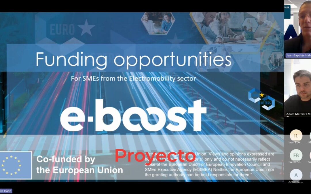 Webinar informativo sobre las convocatorias del proyecto europeo E-BOOST