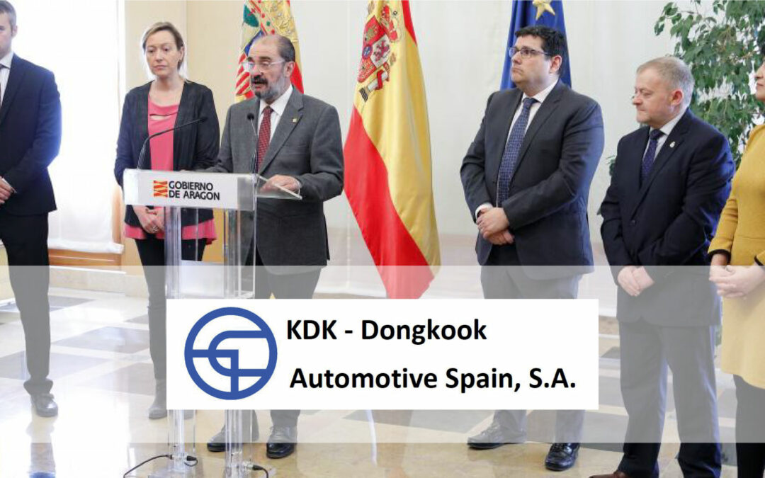 KDK Automotive ampliará su planta de Borja con una inversión de más de 30 millones y hasta 300 nuevos empleos